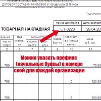 Префикс организации в печатных документах