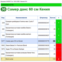 Сверка накладной по штрихкодам